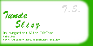 tunde slisz business card